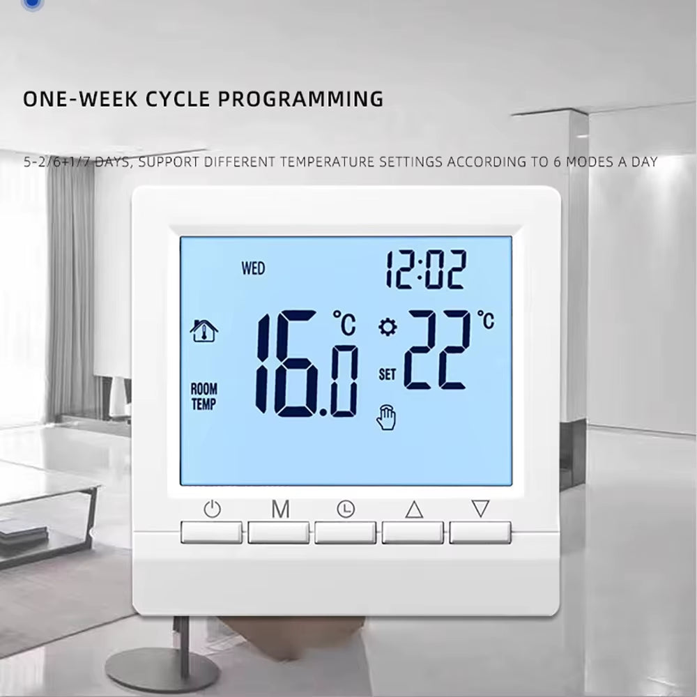 ME83 Wired Temperature Controller Wall Mount LCD Gas Boiler Thermostat Weekly Programmable Thermostat Smart Heating Controller