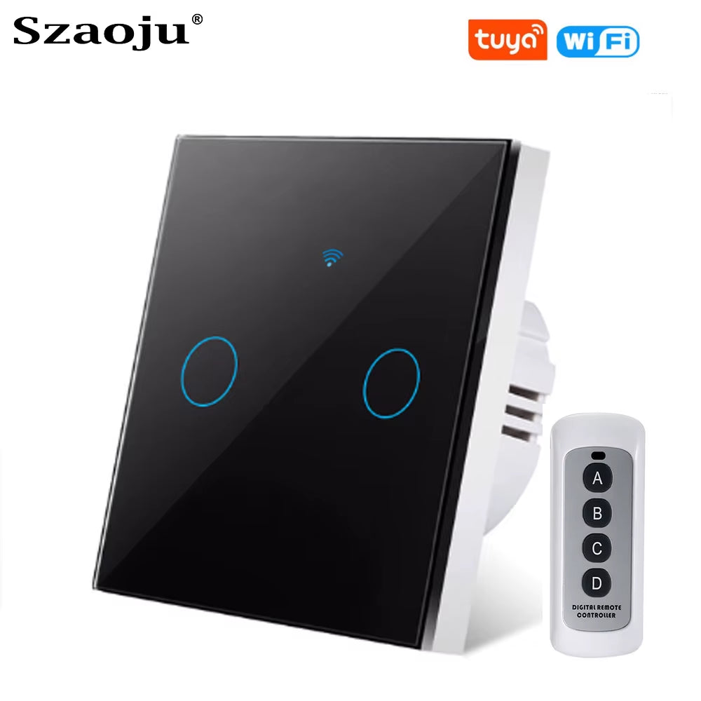 Tuya Wifi Touch Switch Light Wall Smart Switch Universal for EU Smart Home Life Alexa Google Home 433RF Remote 1/2/3Gang