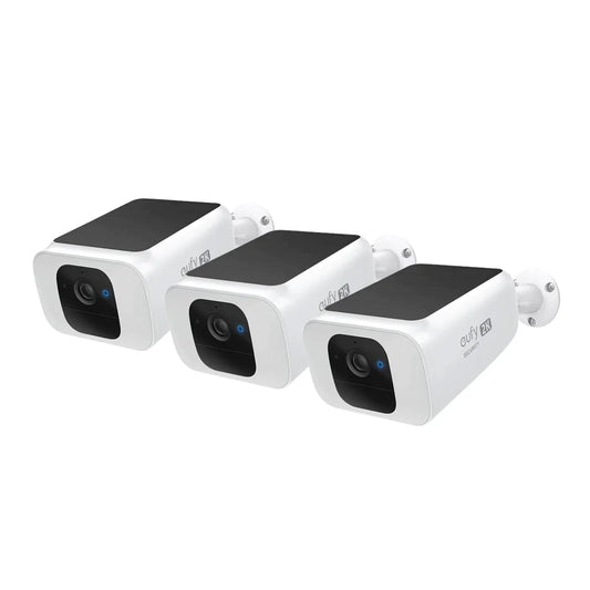 Solocam S230 Wireless Outdoor Solar Spotlight 2K Camera, 3-Cam Kit, White, 3-Pack