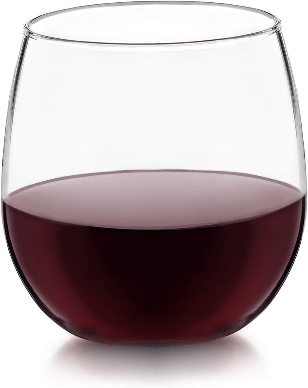 Libbey Stemless 12-Piece Wine Glass Party Set for Red and White Wines