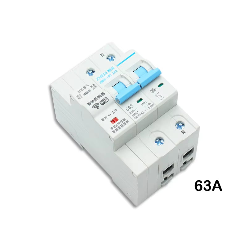 Tuya Smart ZMB9-100 Wifi Smart Circuit Breaker Switch ZMB9 25A 40A 63A 80A 100A 230V 400V 1/2/3/4 Pins P Support Alexa Google