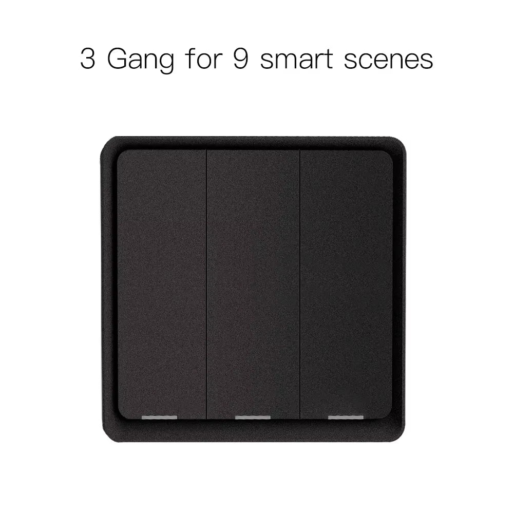 4 Gang Tuya Zigbee Wireless 12 Scene Switch Push Button Controller Battery Powered Automation Scenario for Tuya Devices
