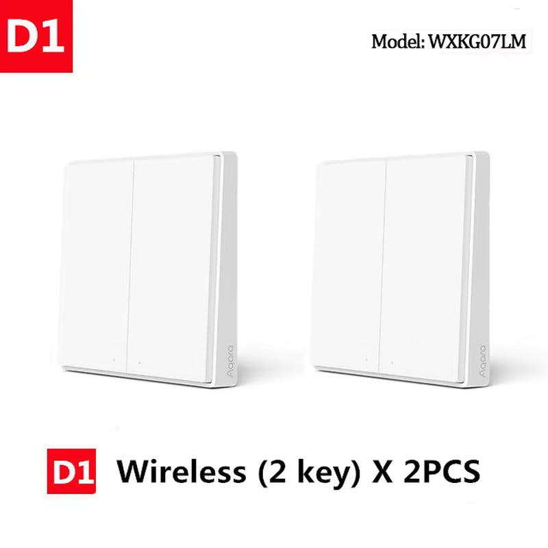 Smart Switch Light Remote Control Zigbee Wifi Wireless Key Wall Switch D1 Work with Gateway 3 Hub Homekit Mi Home