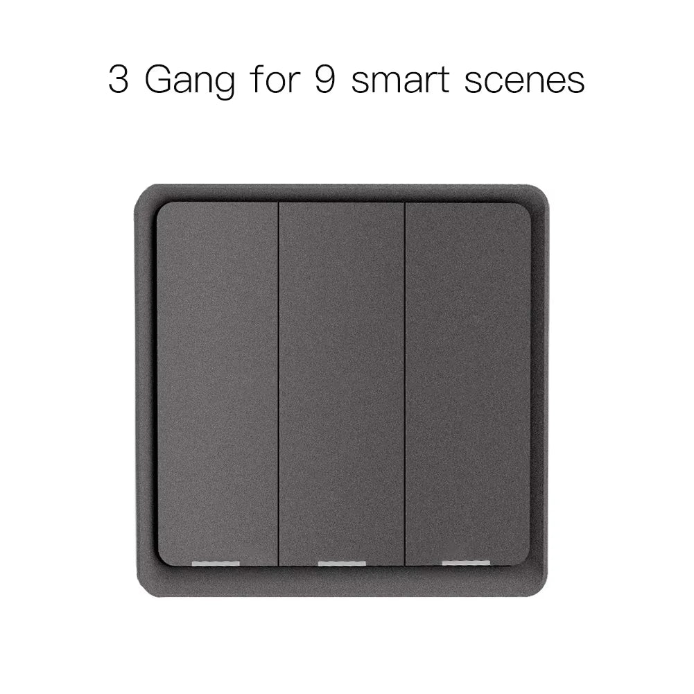 4 Gang Tuya Zigbee Wireless 12 Scene Switch Push Button Controller Battery Powered Automation Scenario for Tuya Devices