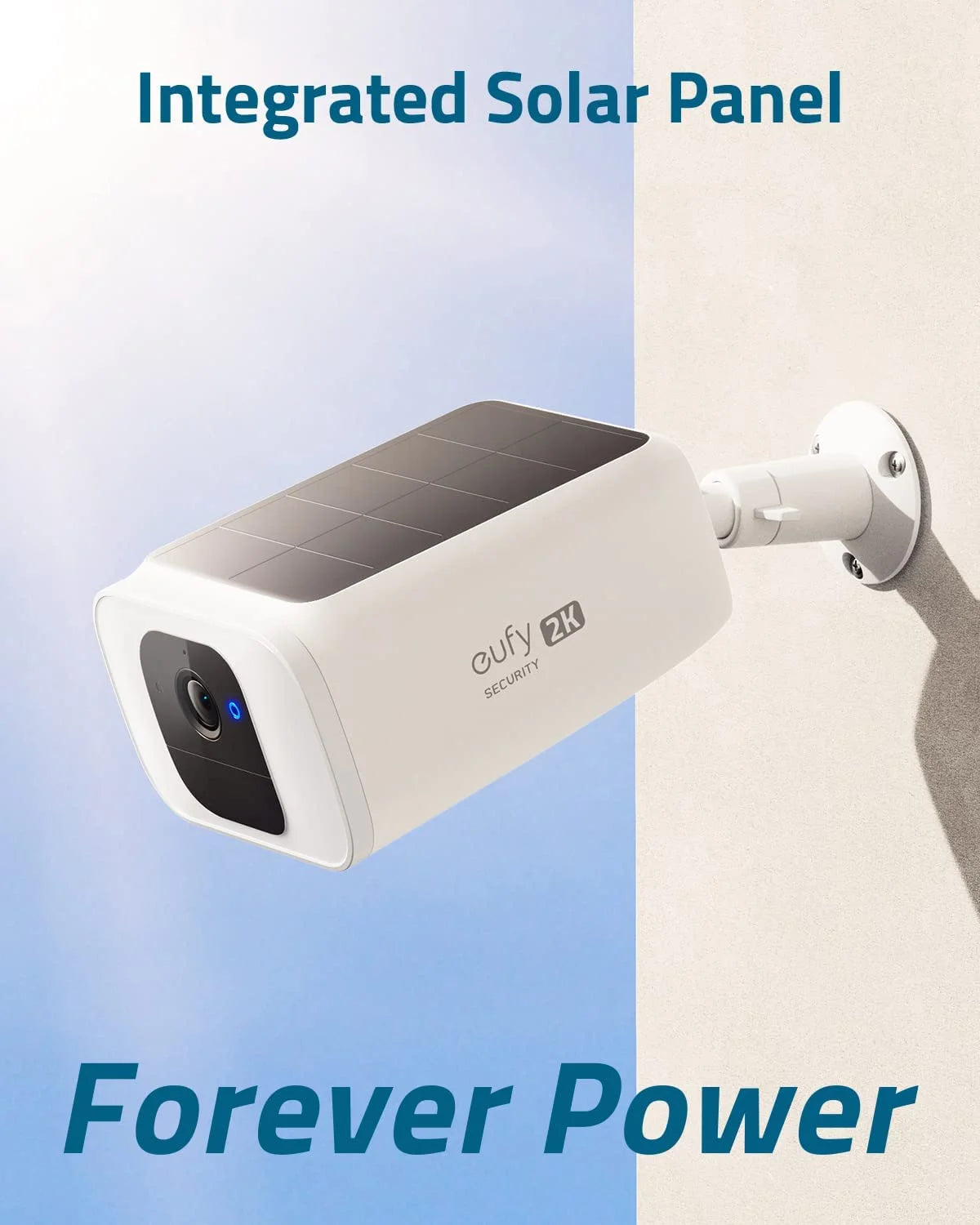 Solocam S230 Wireless Outdoor Solar Spotlight 2K Camera, 3-Cam Kit, White, 3-Pack