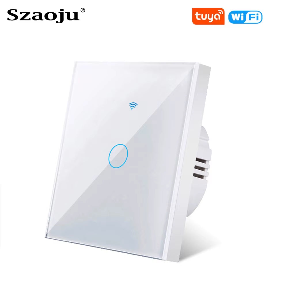 Tuya Wifi Touch Switch Light Wall Smart Switch Universal for EU Smart Home Life Alexa Google Home 433RF Remote 1/2/3Gang