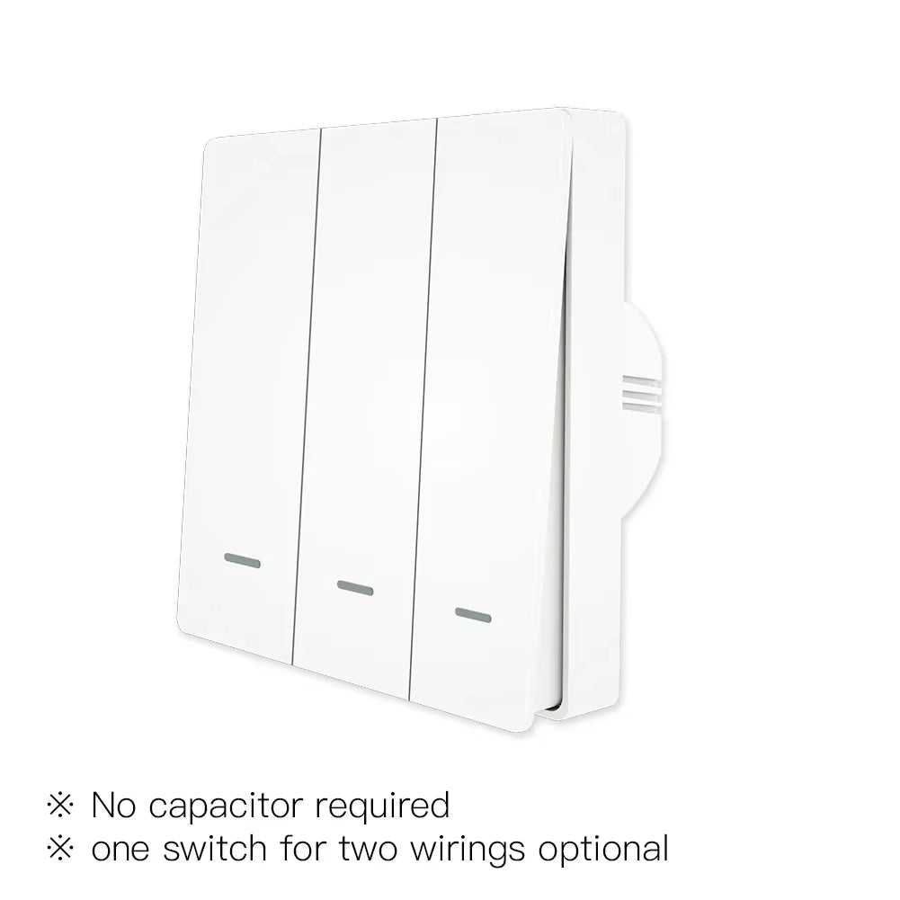 Tuya Zigbee Smart Light Switch No Neutral Wire No Capacitor Needed Smart Life 2/3 Way Works with Alexa Google Home 2Mqtt