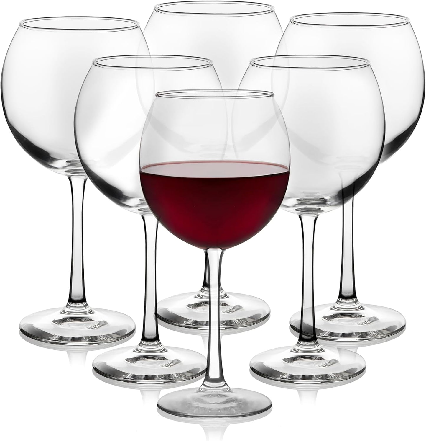 Libbey Stemless 12-Piece Wine Glass Party Set for Red and White Wines