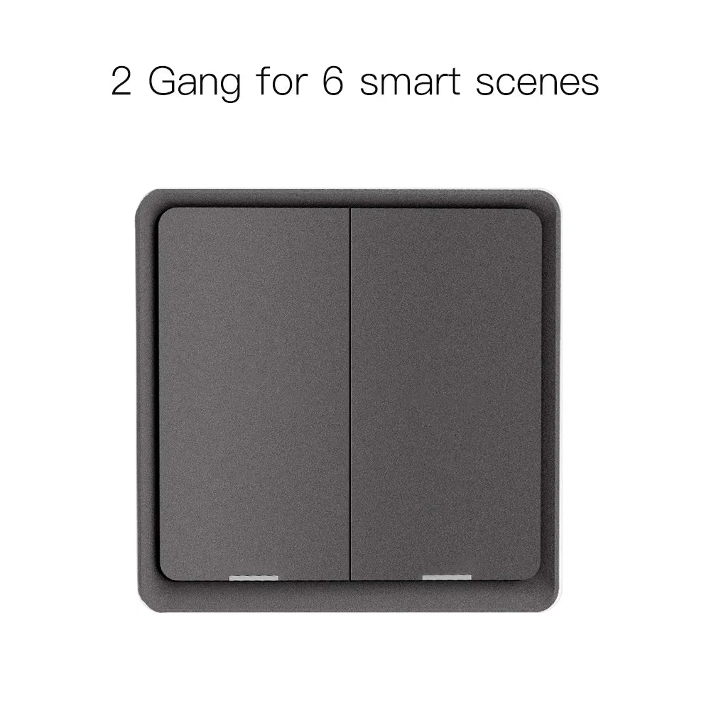 4 Gang Tuya Zigbee Wireless 12 Scene Switch Push Button Controller Battery Powered Automation Scenario for Tuya Devices