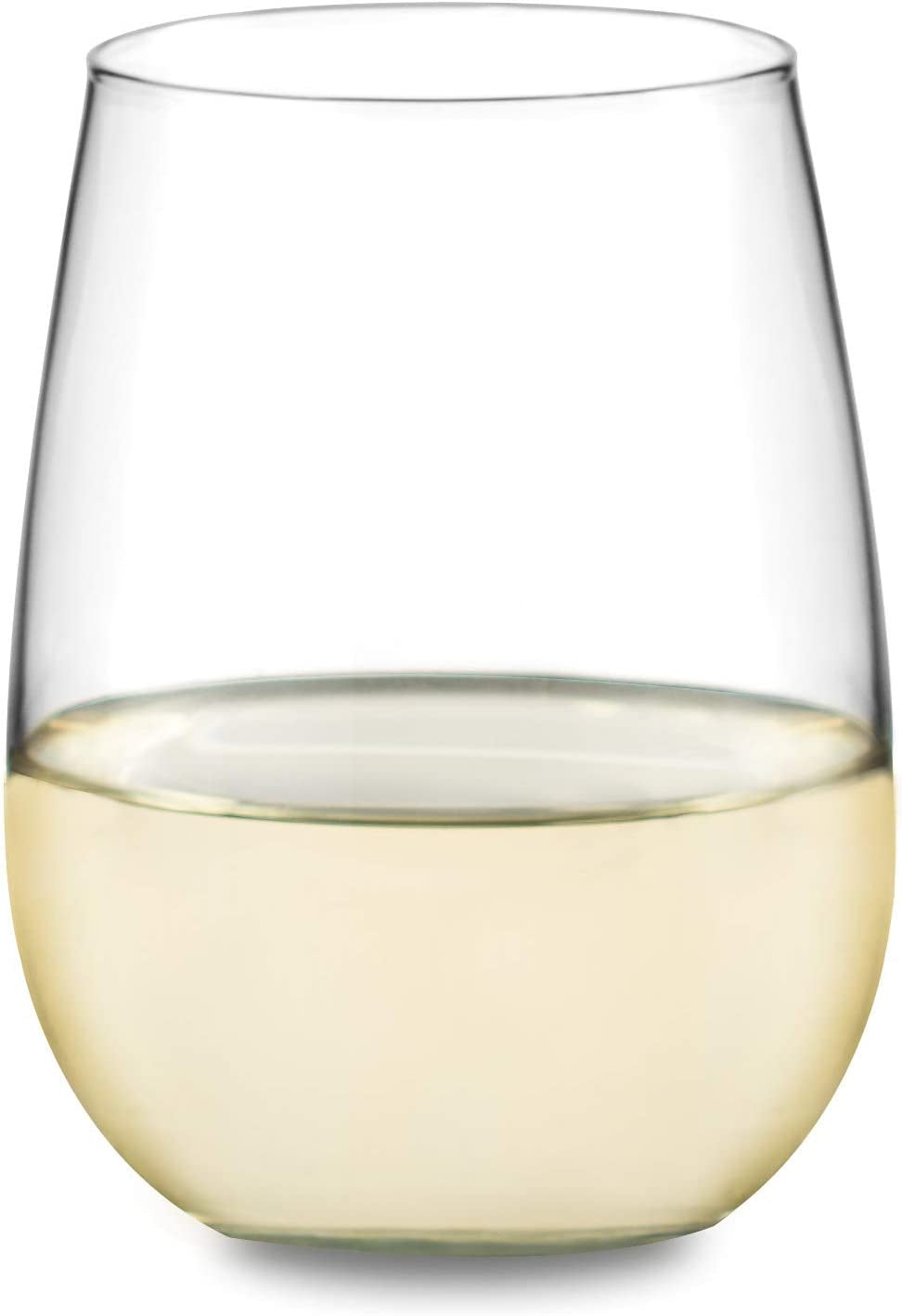 Libbey Stemless 12-Piece Wine Glass Party Set for Red and White Wines