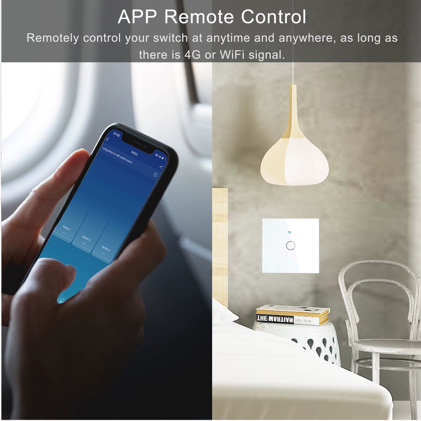 Tuya Wifi Touch Switch Light Wall Smart Switch Universal for EU Smart Home Life Alexa Google Home 433RF Remote 1/2/3Gang