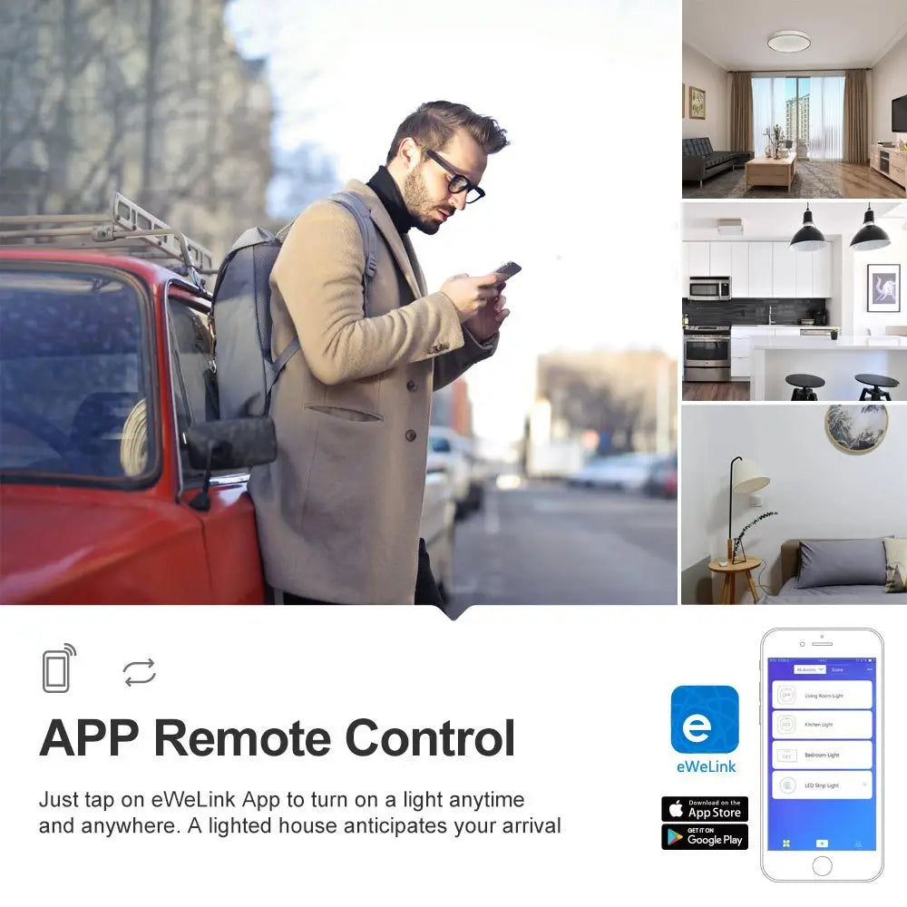 Basic R2 R4 Wifi DIY Interruptor Smart Switch Remote Controller Smart Home Ewelink Control Work with Alexa Google Home