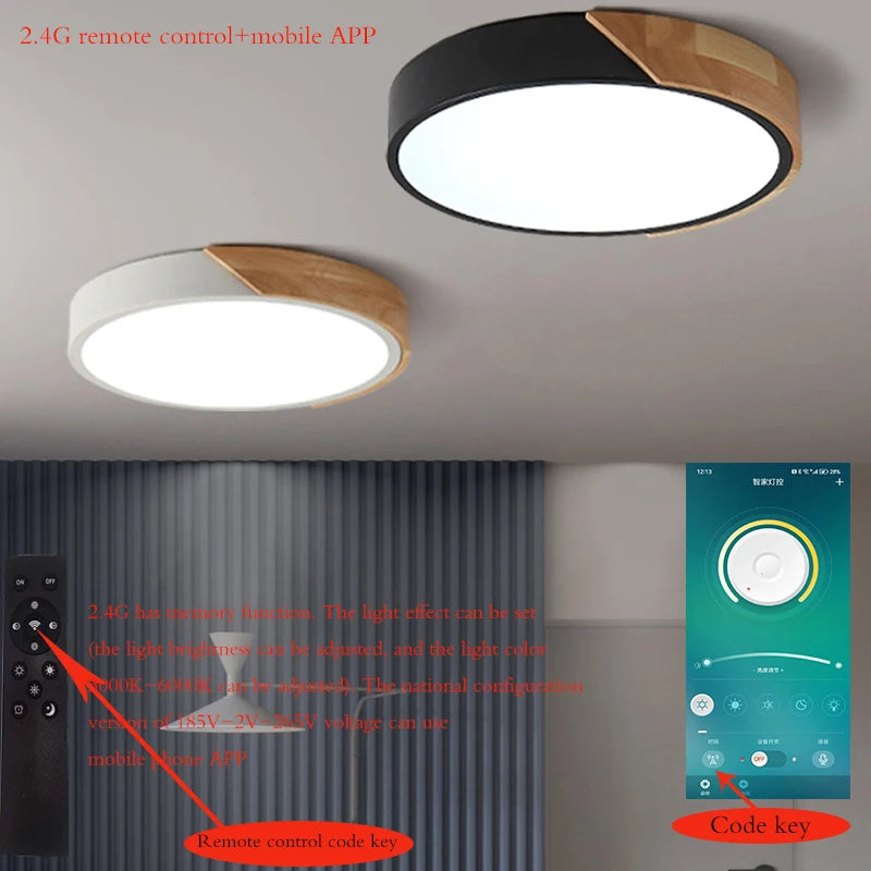 Energy Efficient LED Ceiling Light for Room Decoration - Living Room Bedroom Corridor Balcony Lighting Home Appliance