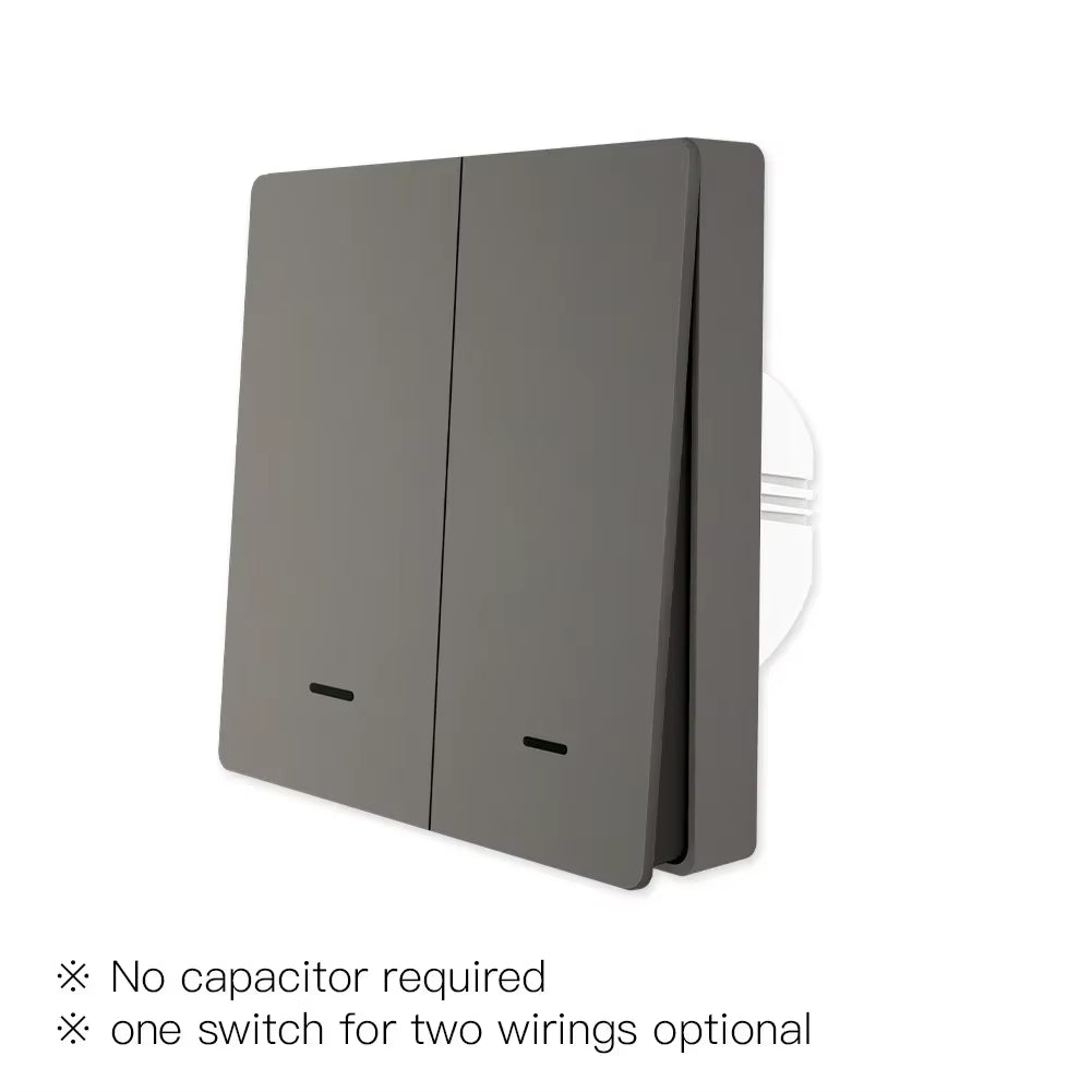 Tuya Zigbee Smart Light Switch No Neutral Wire No Capacitor Needed Smart Life 2/3 Way Works with Alexa Google Home 2Mqtt
