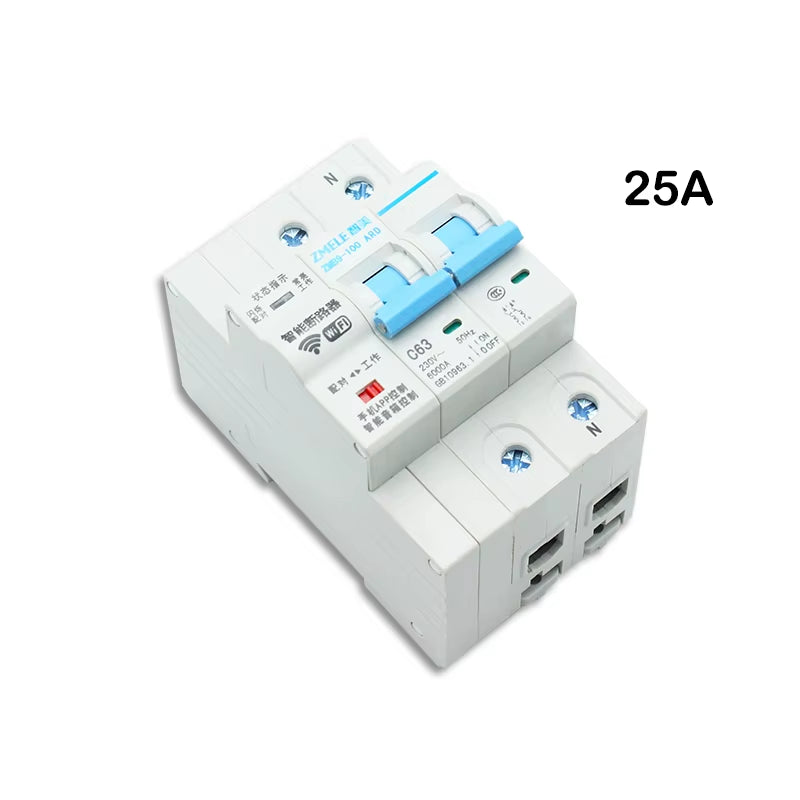 Tuya Smart ZMB9-100 Wifi Smart Circuit Breaker Switch ZMB9 25A 40A 63A 80A 100A 230V 400V 1/2/3/4 Pins P Support Alexa Google