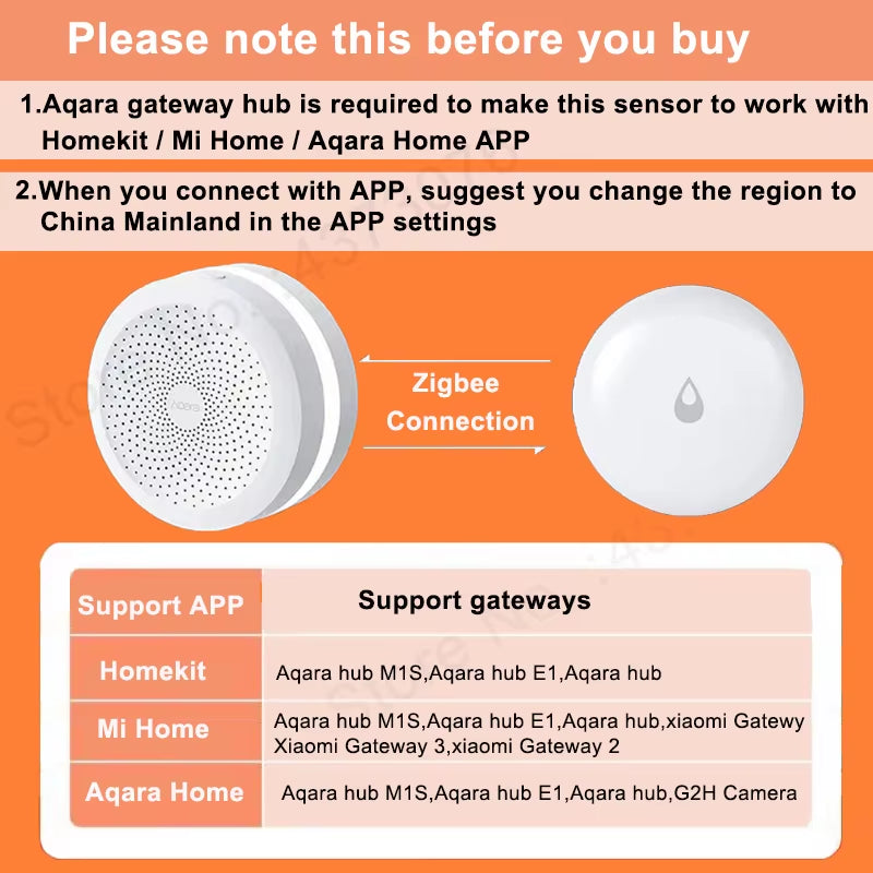 Water Sensor IP67 Waterproof Flood Water Leak Detector for MI Home Remote Alarm Security Soaking Sensor Homekit APP