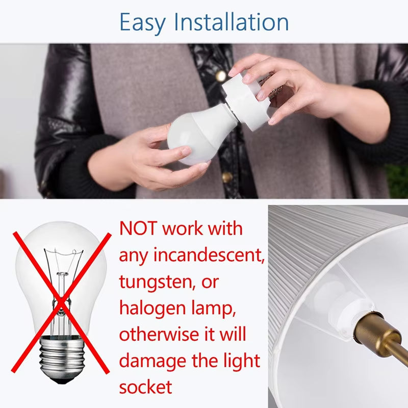 Tuya Smart Zigbee 3.0 Led Bulb Socket Lamp Adapter Holder E27 Works with Google Home Alexa Echo Remote Control on off DIY MQTT