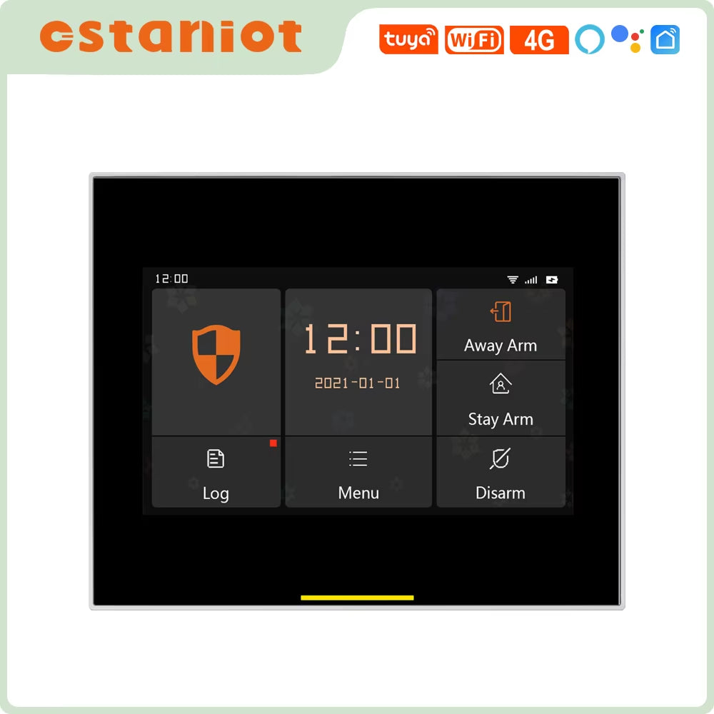 Wireless 4G Home Security Alarm System 433Mhz Smart Wifi Burglar Alarm with Tuya Solar Siren Support 200 Accessories