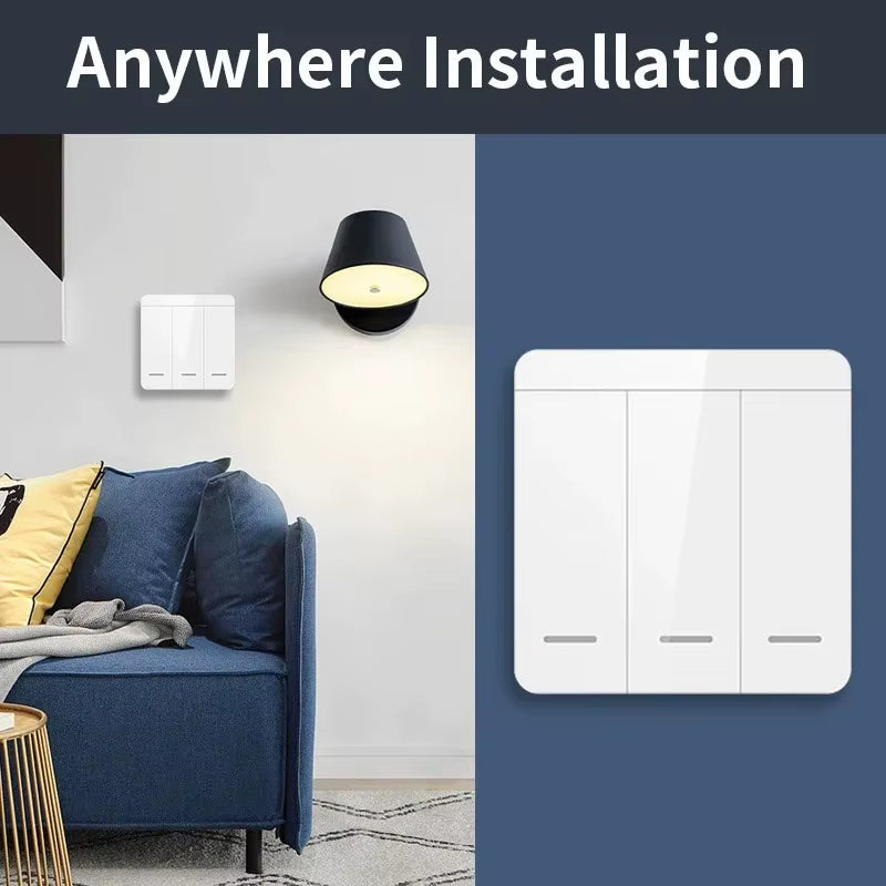 Wireless Light Switch 433Mhz Remote Control 1/2/3Gang Interruptor Wall Smart Lighting Switch 10A 110V 220V for Lamp LED