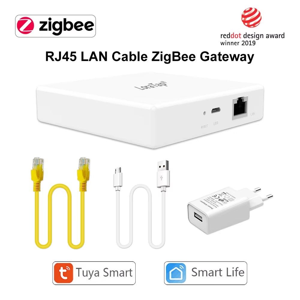 Tuya Multi-Mode Wifi Zigbee 3.0 Bluetooth Mesh Gateway Hub Bridge Wireless and Wired Smart Life App Remote Control