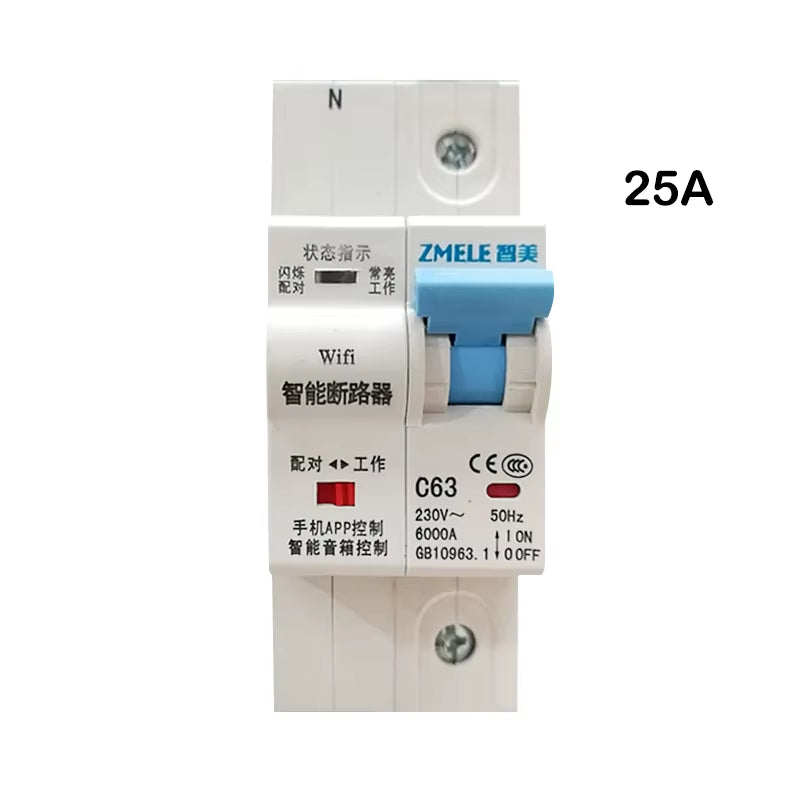 Tuya Smart ZMB9-100 Wifi Smart Circuit Breaker Switch ZMB9 25A 40A 63A 80A 100A 230V 400V 1/2/3/4 Pins P Support Alexa Google