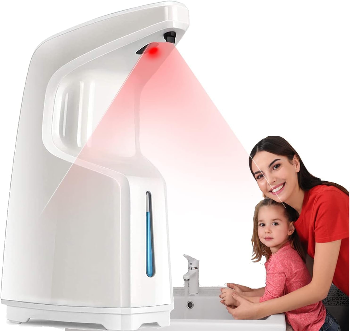 Soap Dispenser, Automatic Soap Dispenser Touchless,Dish Soap Dispenser for Kitchen Bathroom, Hand Soap Dispensers-Infrared Motion Sensor/1 Year Warranty/Touchless High Capacity Auto Soap Dispenser