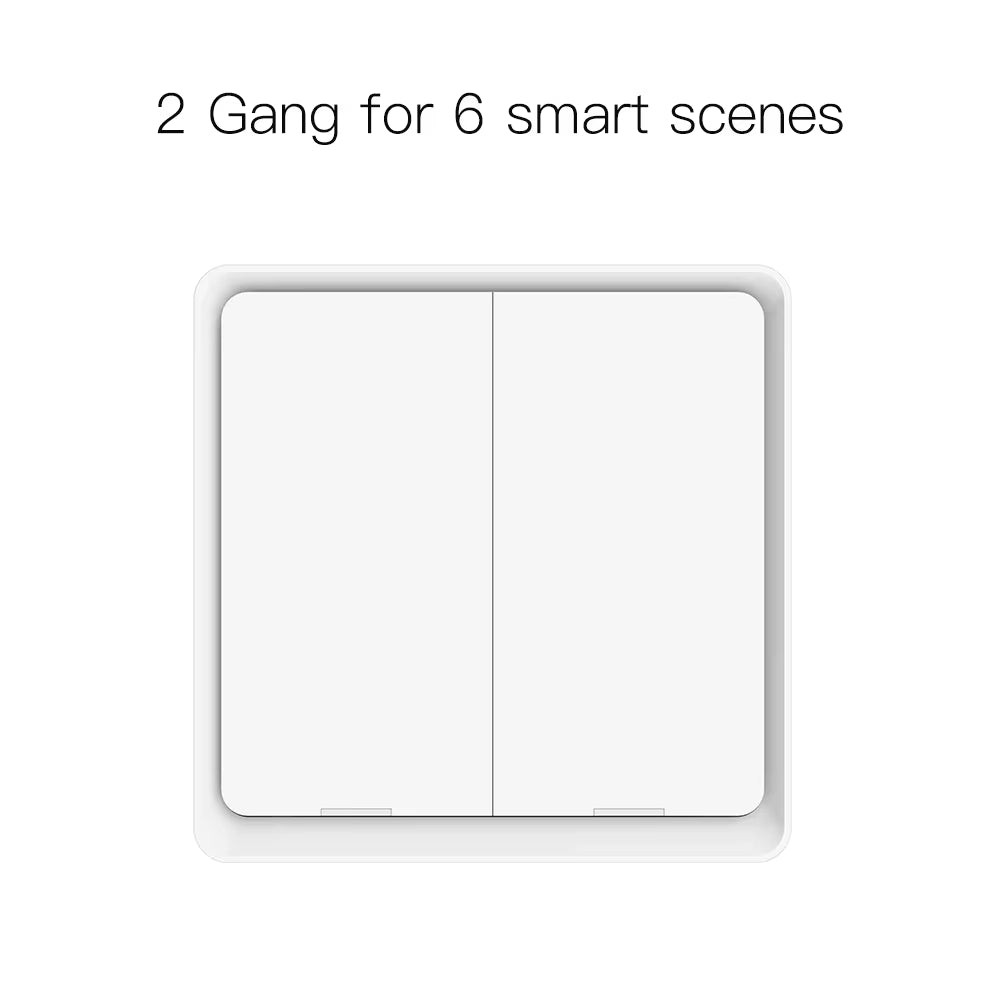 4 Gang Tuya Zigbee Wireless 12 Scene Switch Push Button Controller Battery Powered Automation Scenario for Tuya Devices