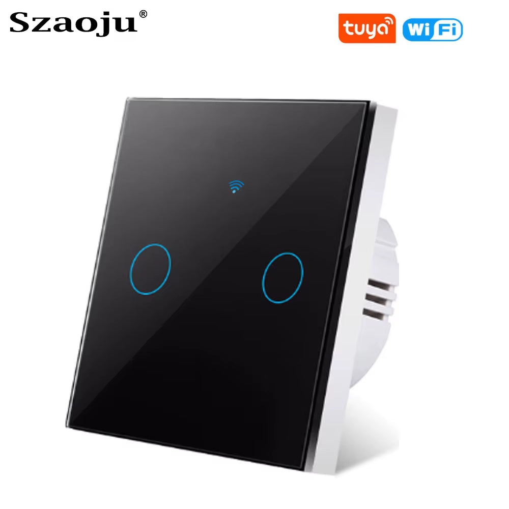 Tuya Wifi Touch Switch Light Wall Smart Switch Universal for EU Smart Home Life Alexa Google Home 433RF Remote 1/2/3Gang