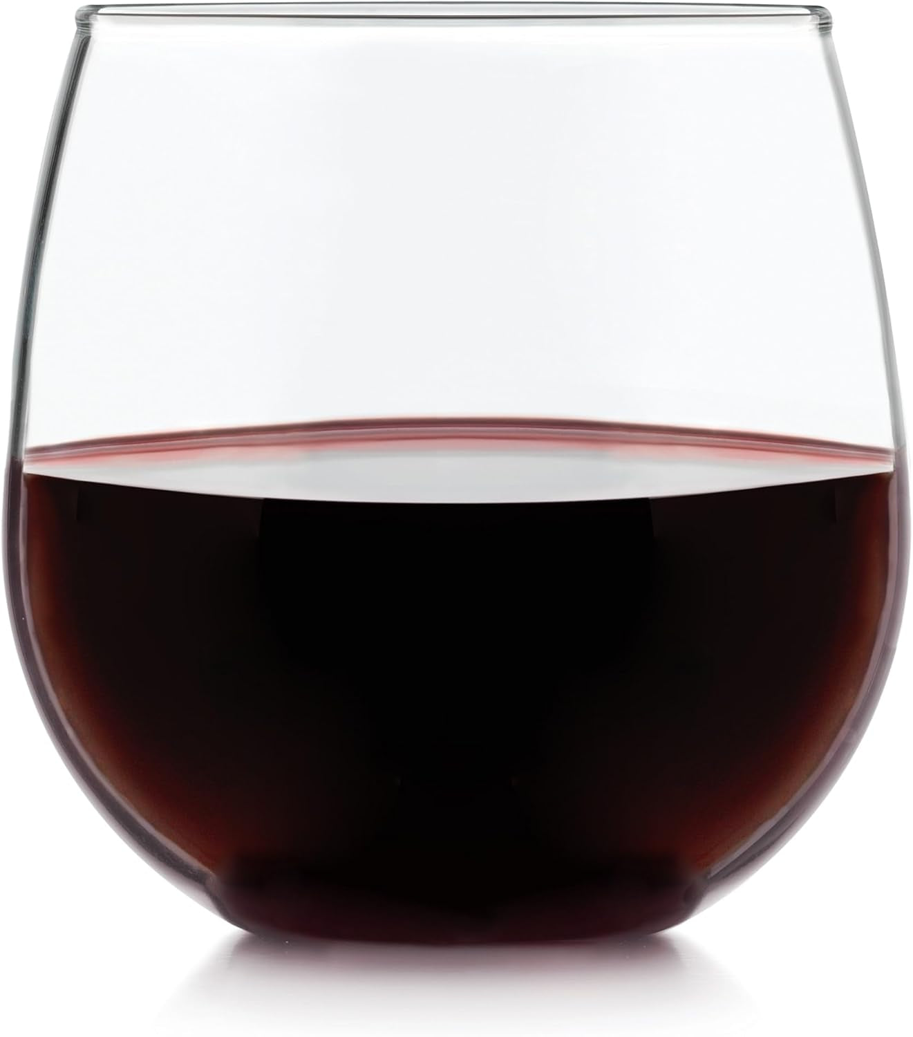Libbey Stemless 12-Piece Wine Glass Party Set for Red and White Wines