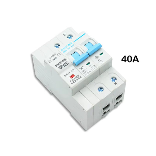 Tuya Smart ZMB9-100 Wifi Smart Circuit Breaker Switch ZMB9 25A 40A 63A 80A 100A 230V 400V 1/2/3/4 Pins P Support Alexa Google