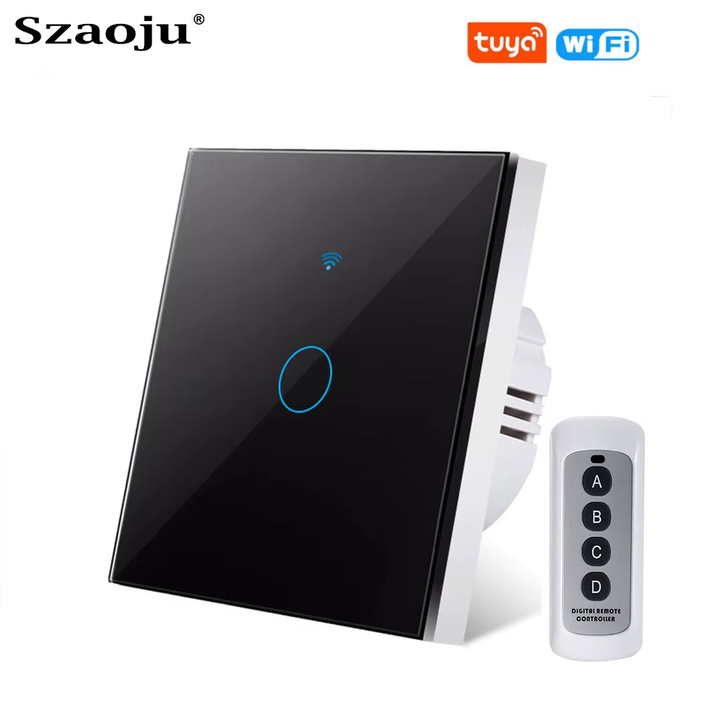 Tuya Wifi Touch Switch Light Wall Smart Switch Universal for EU Smart Home Life Alexa Google Home 433RF Remote 1/2/3Gang