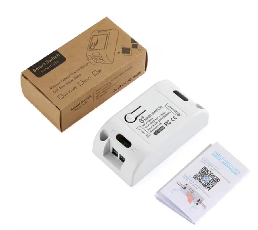 RF Wifi Switch RF 433Mhz 10A/2200W Wireless Switch 86 Type On/Off Switch Panel 433Mhz RF Wifi Remote Control Transmitter