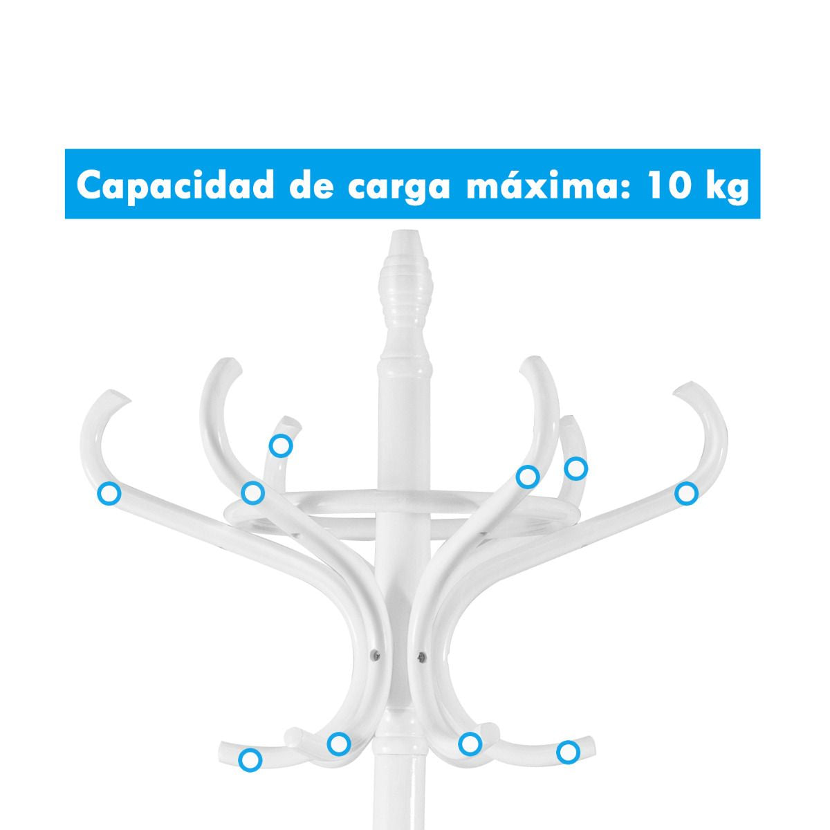 Perchero De Pie De Madera 184Cm Perchero Árbol Con Soporte 12 Perchas Para Colgar Ropa Sombrero Para Habitación Entrada Blanco