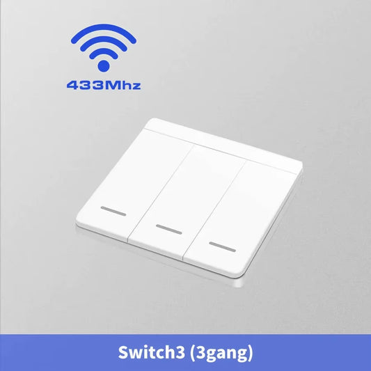 Wireless Light Switch 433Mhz Remote Control 1/2/3Gang Interruptor Wall Smart Lighting Switch 10A 110V 220V for Lamp LED