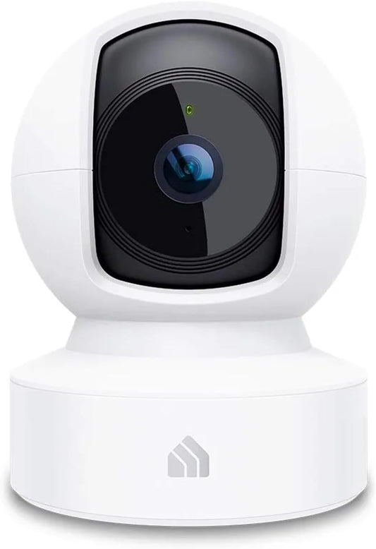 Kasa EC70 Indoor Pan/Tilt Smart Security Camera - 1080P HD with Night Vision, Motion Detection, Cloud & SD Card Storage, Compatible with Alexa & Google Home, White