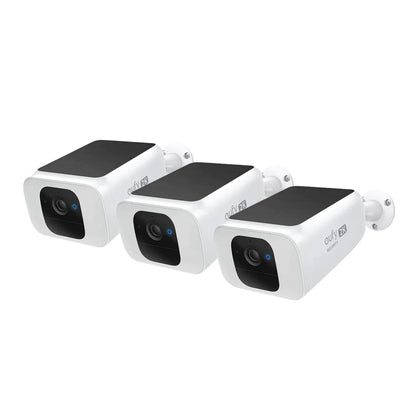 Solocam S230 Wireless Outdoor Solar Spotlight 2K Camera, 3-Cam Kit, White, 3-Pack