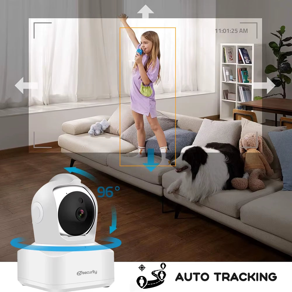 4MP Wifi PTZ Camera Indoor Smart Home Security Dome IP Camera 15M IR Night Vision Human Tracking Wireless Pet Camera Camhipro