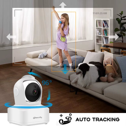 4MP Wifi PTZ Camera Indoor Smart Home Security Dome IP Camera 15M IR Night Vision Human Tracking Wireless Pet Camera Camhipro