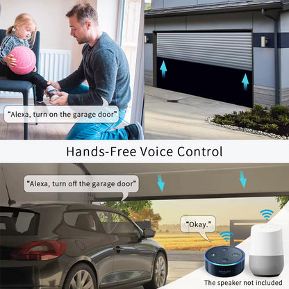 Garage Door Sensor Opener Controller Remote Wifi Switch Tuya Smart Life App Alert Works with Google Home Alexa Home Automation