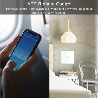 Tuya Wifi Touch Switch Light Wall Smart Switch Universal for EU Smart Home Life Alexa Google Home 433RF Remote ​1/2/3Gang