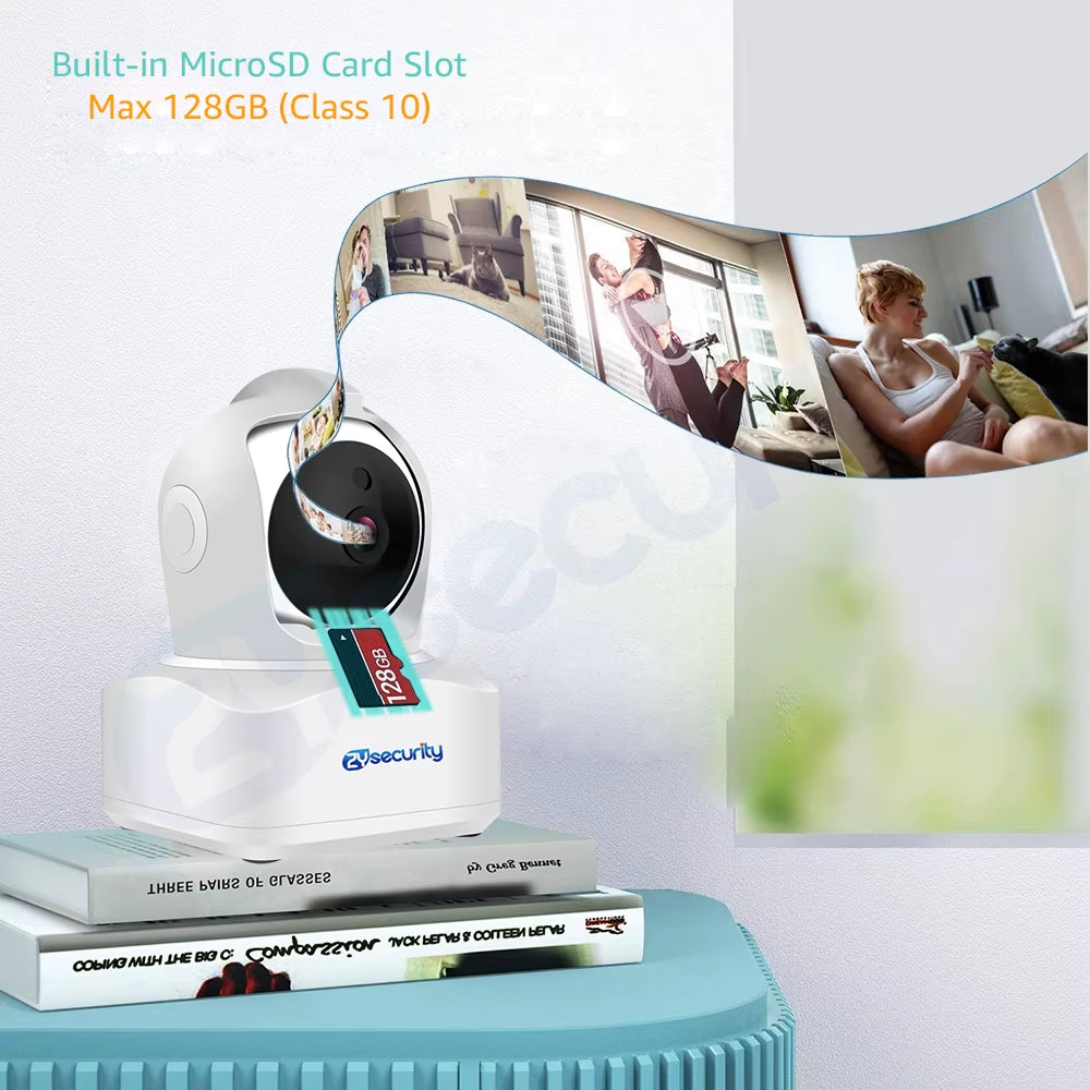 4MP Wifi PTZ Camera Indoor Smart Home Security Dome IP Camera 15M IR Night Vision Human Tracking Wireless Pet Camera Camhipro