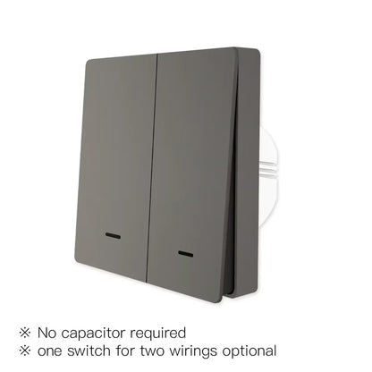 Tuya Zigbee Smart Light Switch No Neutral Wire No Capacitor Needed Smart Life 2/3 Way Works with Alexa Google Home 2Mqtt