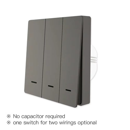 Tuya Zigbee Smart Light Switch No Neutral Wire No Capacitor Needed Smart Life 2/3 Way Works with Alexa Google Home 2Mqtt