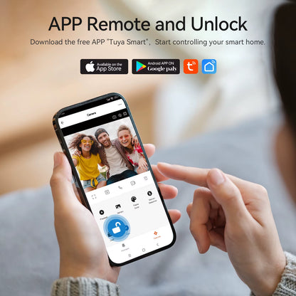 2-Wire  Wifi Video Doorphone Doorbell Intercom 7 Inch 1080P Touchscreen Monitor App/Swipe/Card 4In1 Unlock Tuya App