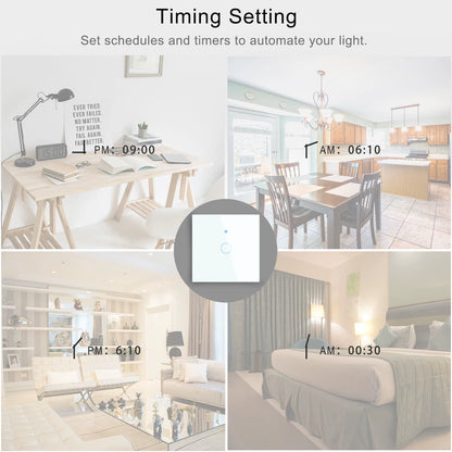 Tuya Wifi Touch Switch Light Wall Smart Switch Universal for EU Smart Home Life Alexa Google Home 433RF Remote ​1/2/3Gang