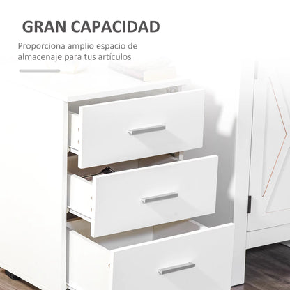 3-Drawer Office Furniture Wheels with Brakes Lock 40X40X61,5 Cm