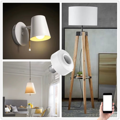 Tuya Smart Zigbee 3.0 Led Bulb Socket Lamp Adapter Holder E27 Works with Google Home Alexa Echo Remote Control on off DIY MQTT