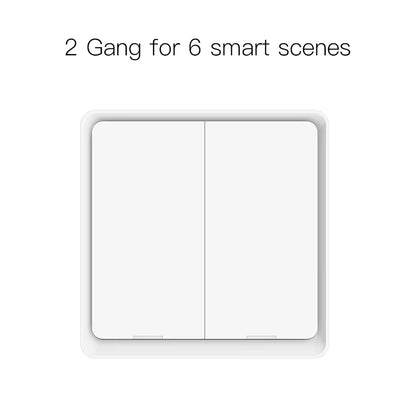 4 Gang Tuya Zigbee Wireless 12 Scene Switch Push Button Controller Battery Powered Automation Scenario for Tuya Devices