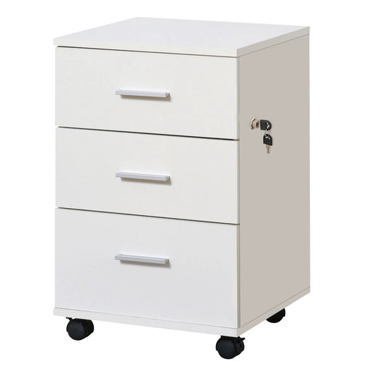3-Drawer Office Furniture Wheels with Brakes Lock 40X40X61,5 Cm