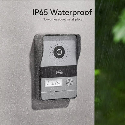 2-Wire  Wifi Video Doorphone Doorbell Intercom 7 Inch 1080P Touchscreen Monitor App/Swipe/Card 4In1 Unlock Tuya App